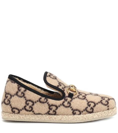 beige gucci loafers|gucci fur loafer.